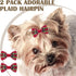 PUPTECK Leather Dog Christmas Collar for Small Dogs, XS Puppy Bandana Costume Accessories for Girl Boy Bunny Cats Red,