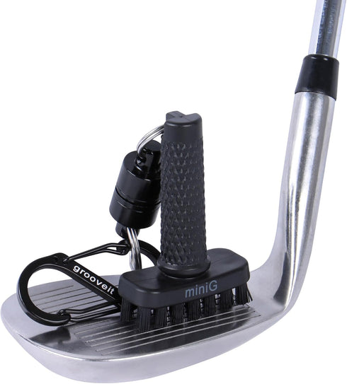 Grooveit Mini Golf Brush, Small MiniG 'Dry Scrubber' with Detachable Magnet and Heavy-Duty Nylon Bristles