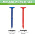 GoSports 3.25” Widemouth Plastic Golf Tees, 60 Tee Player’s Pack for Max Distance and Easier Teeing