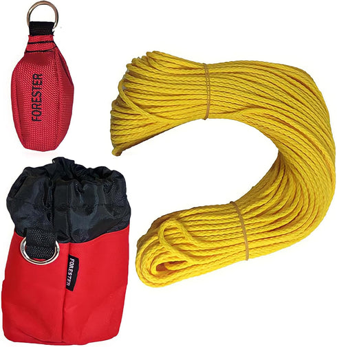 FORESTER Arborist Throw Line Kit with Storage Bag | Professional Tree Felling Equipment with Throw Bag, Rope, Weight