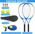 Tennis Rackets for Adults, 2 Players Recreational Set for Beginners with 4 Tennis Balls, 3 Overgrips, 1 Tennis Bag