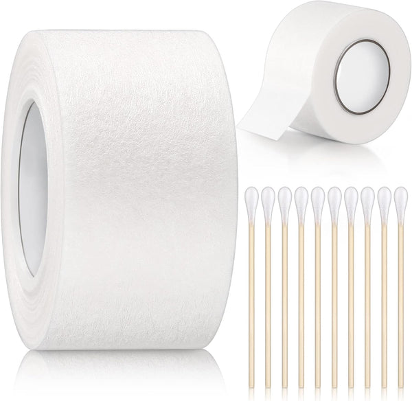 1 Inch x 30 Feet Ear Tape for Dogs - Dog Ear Care Kit with Bamboo Buds and Cotton Swabs