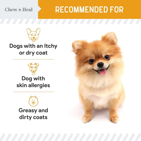 Norwegian Salmon Oil for Dogs - 8 oz Fish Oil for Skin and Coat - Contains Omega 3 Fatty Acids - Made in The USA
