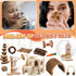 Sonwyoung 18 Set, 10 Set Pcs Hamster Toys Kinds Small Animal Chewing Toys, Maze Wood House, Silent Exercise Running