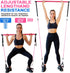 Pilates Bar Kit with Resistance Bands - Stackable Bands Workout Equipment for Legs, Hip, Waist, Arm