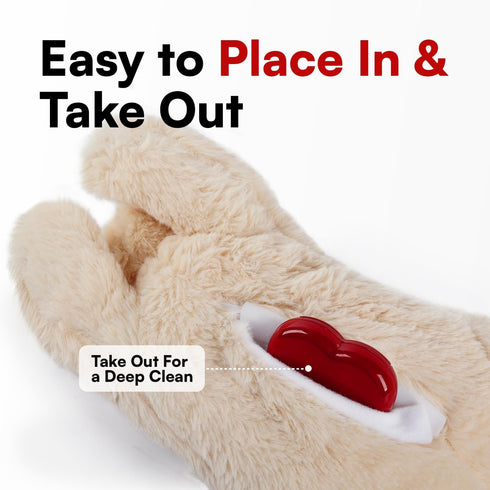 ALL FOR PAWS Heartbeat Puppy Toy for Dogs, Anxiety Relief and Sleep Aid, Plush Heart Beat Snuggling Bear for Small