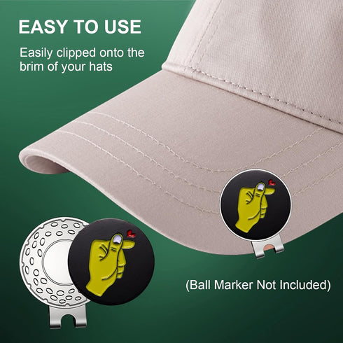 Magnetic Golf Ball Marker Hat Clip - 6 Pieces Professional Golf Training Aids Accessories (Golf Ball Marker Not