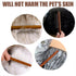 3 Pack Solid Wood Combs for Cats and Dogs - Tangle and Knot Remover - Flea Lice Comb with Rounded Stainless Steel Teeth