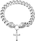 Dog Chain Collar with Lion Head Clasp, High Polished Cuban Link, Heavy Duty Chew Proof for Medium Dogs (19MM, 22")