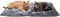 Furhaven ThermaNAP Self-Warming Cat Bed, Washable Quilted Faux Fur Reflective Bed Mat for Indoor Cats & Dogs, Gray,