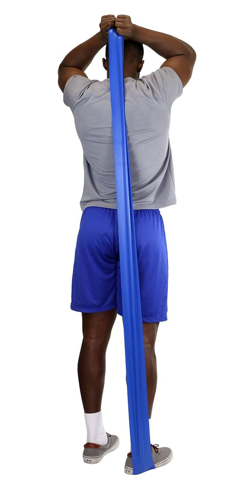 Low Powder Exercise Band Roll, Cando 1210689, 6 yd Length, Blue-Heavy