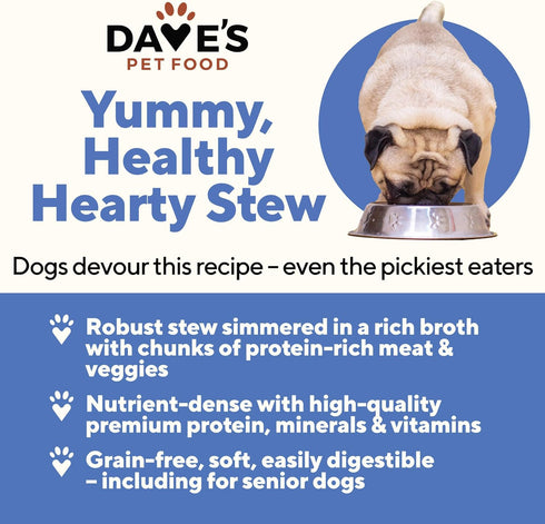 13.2 oz (12 Pack) Dave's Pet Food Stewlicious Grain Free Wet Dog Food (Chicken & Vegetable in Gravy), Made in USA