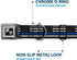 Dog Collar Seatbelt Buckle - Thin Blue Line Flag Weathered Black Gray Blue, 11 to 17 Inches, 1.0 Inch Wide