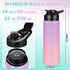 10 Pack 25oz Mimorou Aluminum Water Bottle Bulk Reusable Sports Bottles with Snap Lid and Handle Multicolor Leak Proof