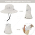 Women's Outdoor UV-Protection Foldable Sun Hats Mesh Wide-Brim Beach Fishing Hat