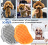 Dog Bath Brush, 2 Pcs Grooming Brush for Shedding Short Haired Dogs, Rubber Bristles for Soothing Massage