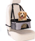 20lb ROODO Deluxe Dog Booster Seat with Height-Adjustable Foldable Metal Frame and Safety Leash,Portable Pet Car Seat