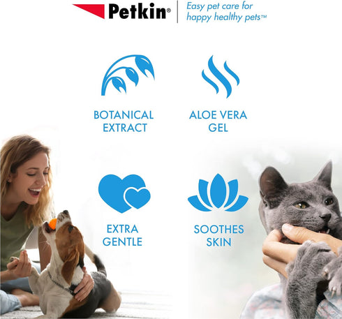 Petkin Jumbo Pet Eye Wipes, 80 Extra Moist Wipes, 2 Pack - Natural Formula for Dirt, Discharge, Tear Stains