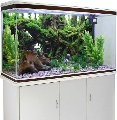 AWERT 48x20 inches Green Algae Tree Branches Fish Tank Background Vinyl