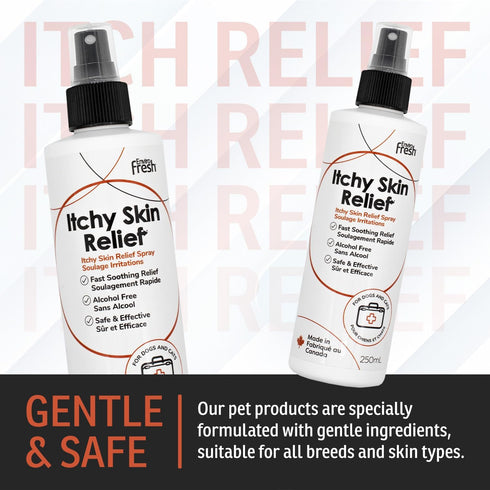 Itchy Skin Relief Spray - Fast Acting Allergies and Itching Relief for Dogs, Alcohol-Free, Sensitive Skin
