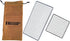 Portable Bushcraft Stainless BBQ Cooking Grill Grate, Includes Bamboo Cutting Board, Mini Knife, and Fire Starter Kits