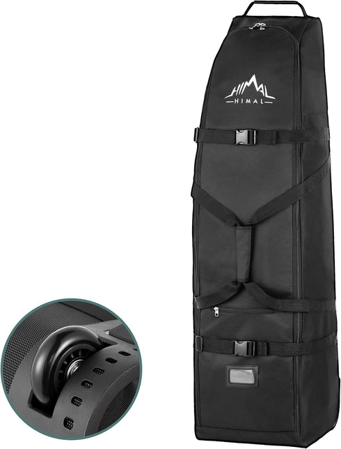 Himal Outdoors Soft-Sided Golf Travel Bag with Wheels - Heavy Duty 600D Polyester Oxford, Universal Size