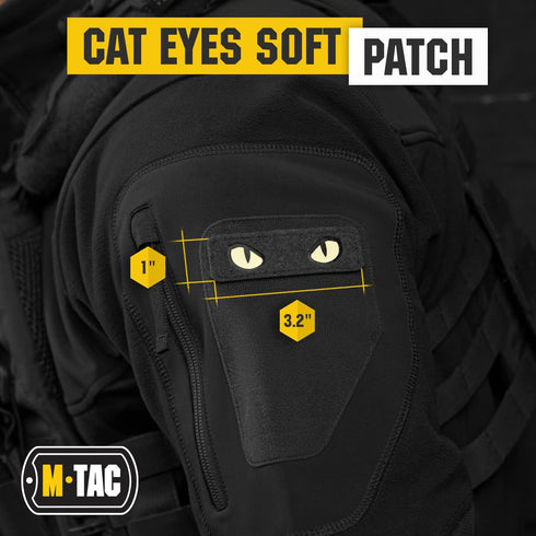 M-Tac Cat Eyes Soft Patch, Tactical Morale Patch for Military Gear, Army Combat Hook and Loop