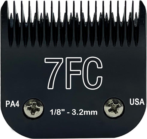 Detachable Steel Pet Dog Clipper Blades, Size-7FC, Compatible with Andis Cut Length 1/8"
