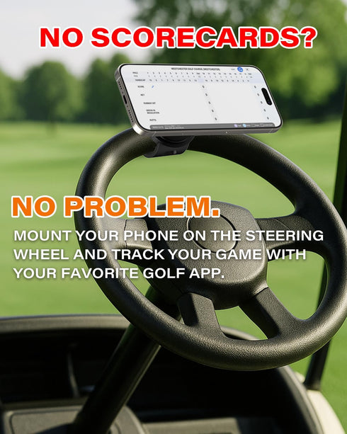 A2C 3-in-1 Golf Gifts for Men Magnetic Phone Holder for Golf Cart, Push Cart, Steering Wheel Phone Mount, Golf Cart