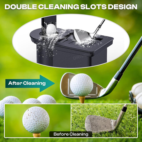 G29, 603836 DRIVE UP Golf Cart Ball Washer and Club Cleaner Kit, Golf Ball Cleaner and Golf Club Washer, Suitable