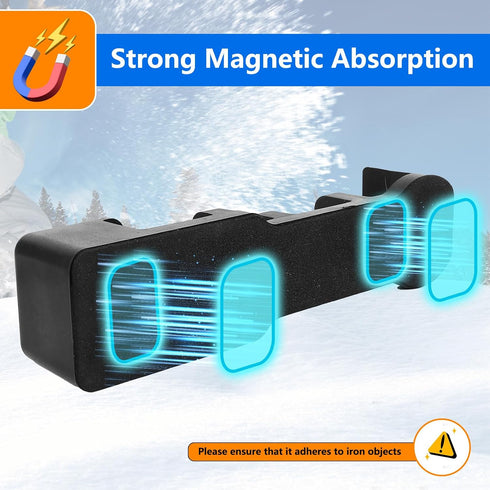 MIPON 2pcs Magnetic Ski Snowboard Vehicle Mountr & Fishing Rod Holde for Car Truck Bed Boat Wall Garage Door,Protection