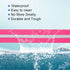NIMBLE Waterproof Dog Collar Anti-Odor Durable Adjustable Polyester with Reflective Cloth Stripe (Large, Pink)
