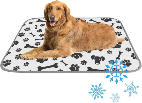 Generic Cooling Mat for Cats Dogs Ice Silk Cooling Mat Dogs Animal Paw
