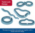 (1 Pack) Coastal Pet Turbo Track Cat Toy - Cat Ball Toy & Racetrack - Easy Assembly - Slate Blue