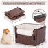 25lbs PETSFIT Car Seat for Dogs, Waterproof PU Leather Dog Car Seat for Small Dogs with Patent Safe Buckles, Clip-On