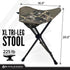225 lbs, Black Sierra Folding Hunting Stool w/Shoulder Strap Supports Lightweight Collapsible Tripod Seat, Foldable