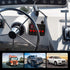 FXC 5 Gang Rocker Switch Panel with Dual USB Slot, Cigarette Lighter, Voltmeter for Marine Boat Car RV 12-24V