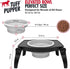Tuff Pupper Elevated Dog Bowl - Single Raised Bowl Holds 80oz/12cups Food/Water, Collapsible Travel Bowl for Easy