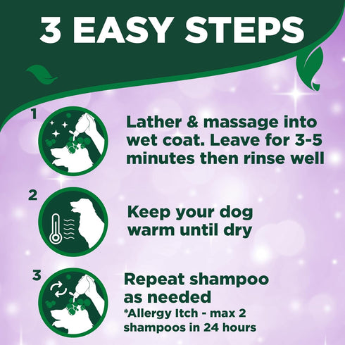 16 oz Vet's Best Hypo-Allergenic Shampoo for Dogs | Dog Shampoo for Sensitive Skin | Relieves Discomfort from Dry