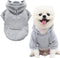 Jecikelon Pet Dog Cold Weather Coat with Pocket, Winter Dog Hoodie for Small Dogs Chihuahua (Small, Y02-Grey)