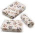 1 Pack 3 Puppy Dog Blankets, Super Soft Warm Sleep Mat, Fluffy Premium Fleece Pet Blanket, Medium (29"x20"), White Paw
