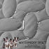 Ameritex Pet Bed Cover - Waterproof Dog Bed Blanket for Sofa and Furniture, New Pattern Design (40x50 Inch, Light Grey)