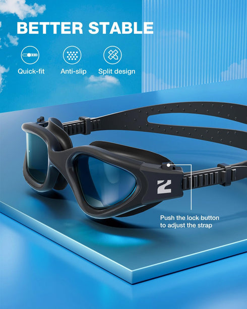 ZIONOR Swim Goggles, G1 SE Swimming Goggles, Anti-fog for Adult Men Women