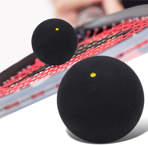 Single Dot Squash Ball, 37mm Beginner Rubber Squash Racket Ball for Competition Training