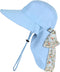 Solaris Wide Brim Women Sun Hat, UPF 50+ Sun Protection, Packable, Floral Scarf Cooling Hat with Neck Flap