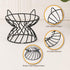 Metal Stand for Cat Bowls, Raised Cat Bowl Holder with Anti-Slip Sleeves, Black Iron Anti Vomiting Stand