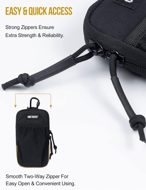 ONETIGRIS 17 Max/Air/17/16/15/14 /13/12/11/X/XR/XS/8 Plus/7/6, S25 Ultra/s25/S24 /S23/S22/S21 Cell Phone Pouch, Molle