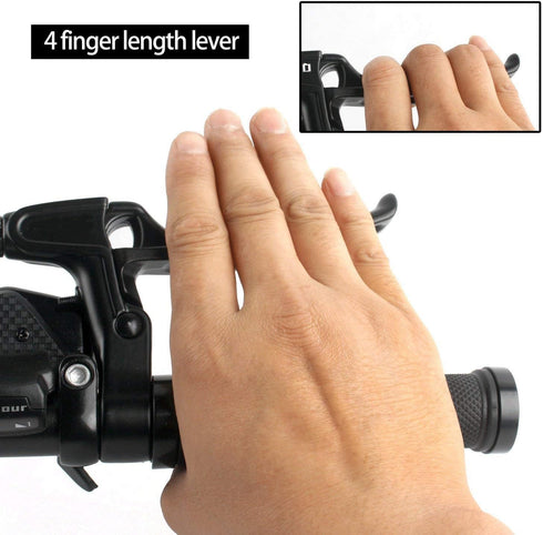 WAKE Bicycle Brake Levers 2pcs, Anti-Skid Mountain Bike Brake Handles, 4 Finger, Aluminum Alloy