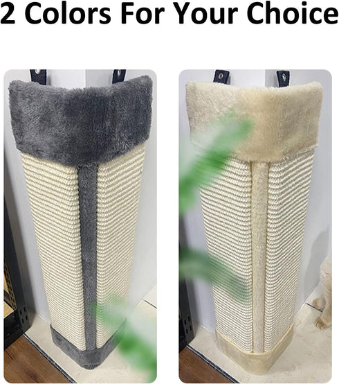 BNOSDM 2 Pack Cat Wall Corner Scratcher, Sisal Scratch Board Protector, Vertical Anti Scratching Pad for Furniture