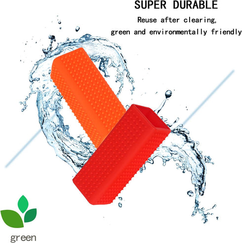 2pcs Pet Dog Cat Hair Remover, Hollow Silicone Cleaner Brush for Pet and Furniture Cleaning